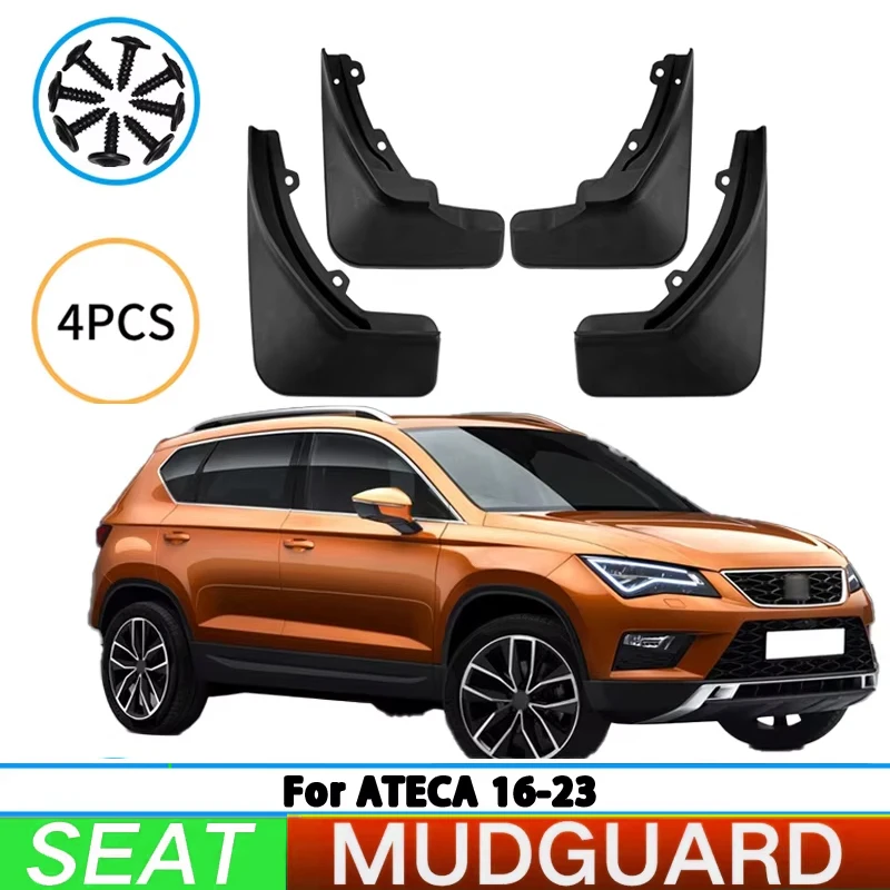 Suitable for SEAT Ateca 2016-2023 front and rear wheel mudguards, tire mudguards, splash guards, and automotive accessories.