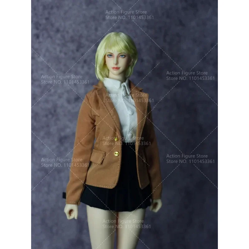 1/6 مقياس أنثى الجندي طالب النمط البريطاني سترة JK موحدة طويلة الأكمام السترة معطف صالح 12 بوصة عمل نموذج لجسم الجسم