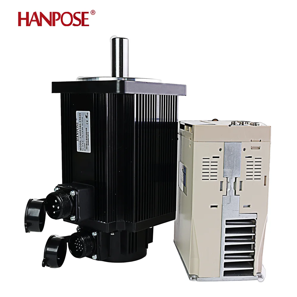 

Hanpose High Performance Ac Servo 220V 2500rpm 3.8KW 13.5A Servo Driver and Motor Kit 130SS380-15025+ASD3300
