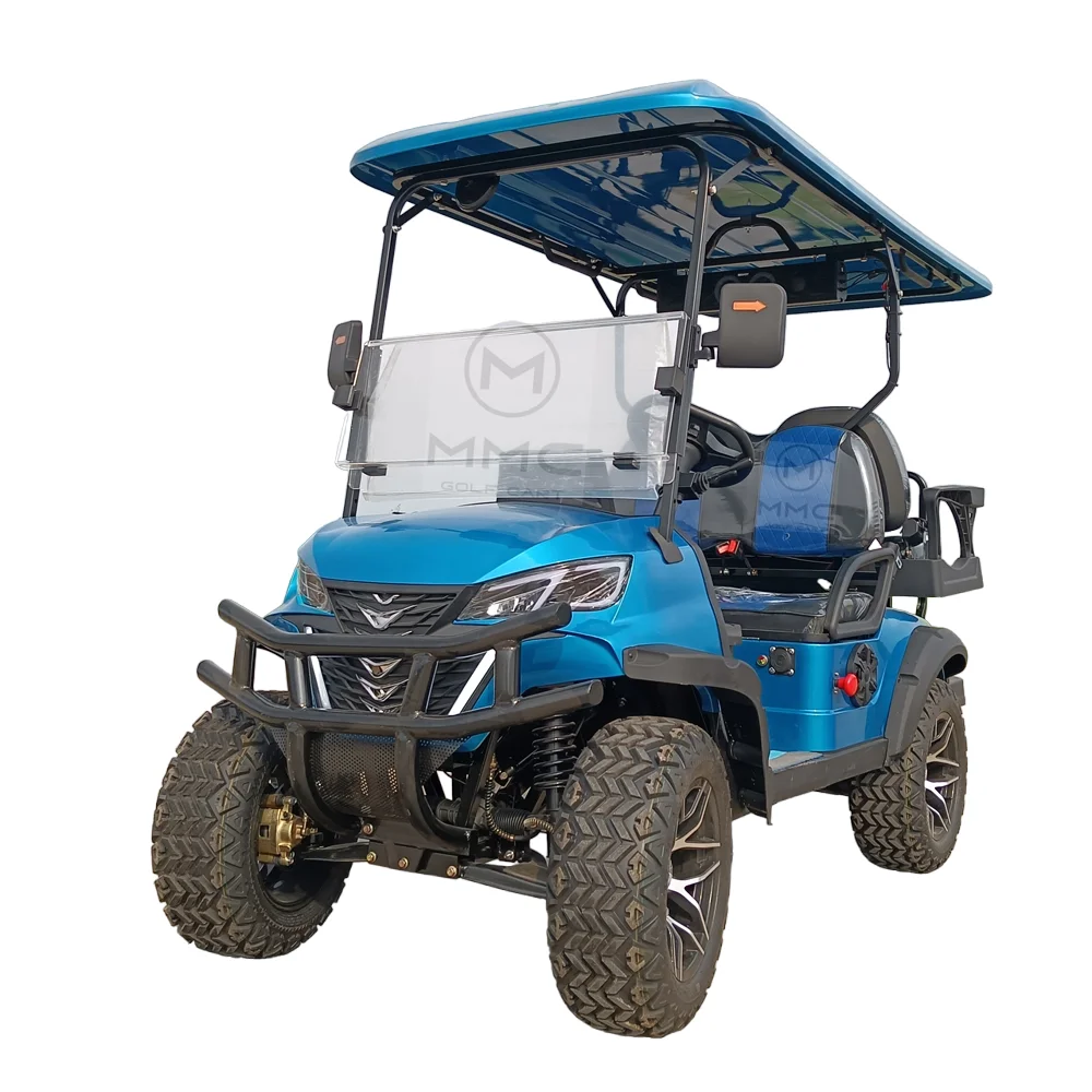 2025 Best Selling LED Light Electric Golf Cart Customizable Reinforced Windshield Solar Electric 2 4 6 8 Seat Golf Cart