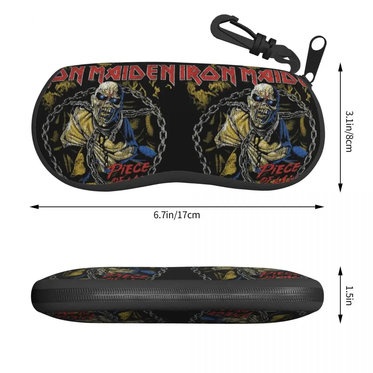 Iron Maidens Heavy Metal Rock Music Shell Eyeglasses Protector Cases Cool Sunglass Case Glasses Bag