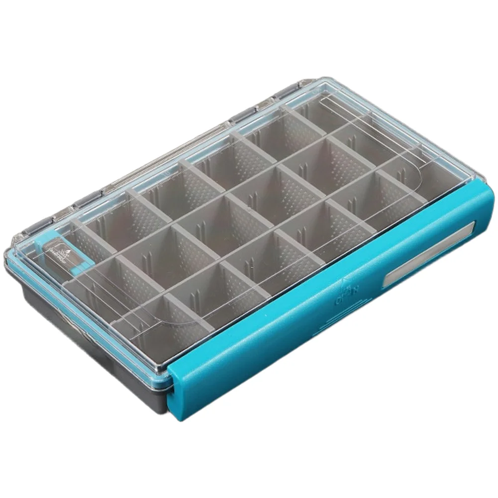 Adjustable Divider Box Waterproof Bait Box For Fishing Trips Removable Dividers Lightweight Construction Built-in Ventilation