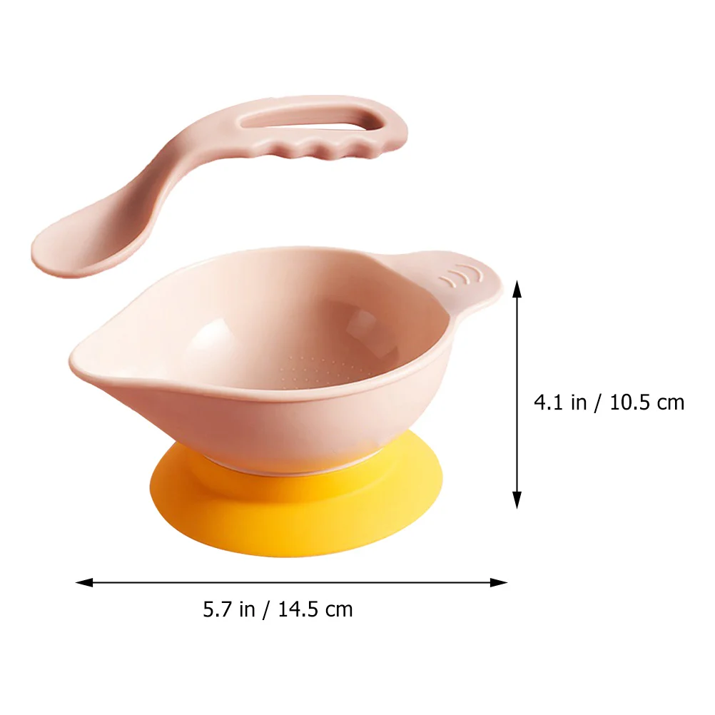 1 conjunto de tigela de sucção do bebê colher conjunto criança primeiro estágio transição alimentação texturizado colisão emocionando hábito refeição