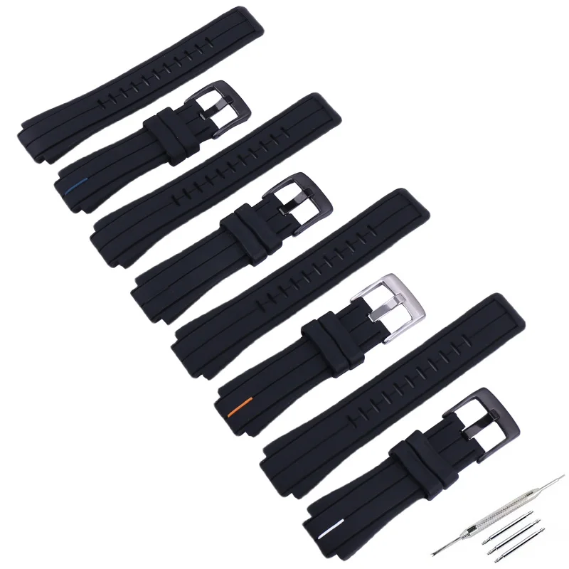 Tali Jam Tangan Karet Pria 24Mm X 16Mm Kompatibel untuk Timex Tide T2N720 721 TW2T76300 T2N738 Gesper Gelang Olahraga Silikon Wanita