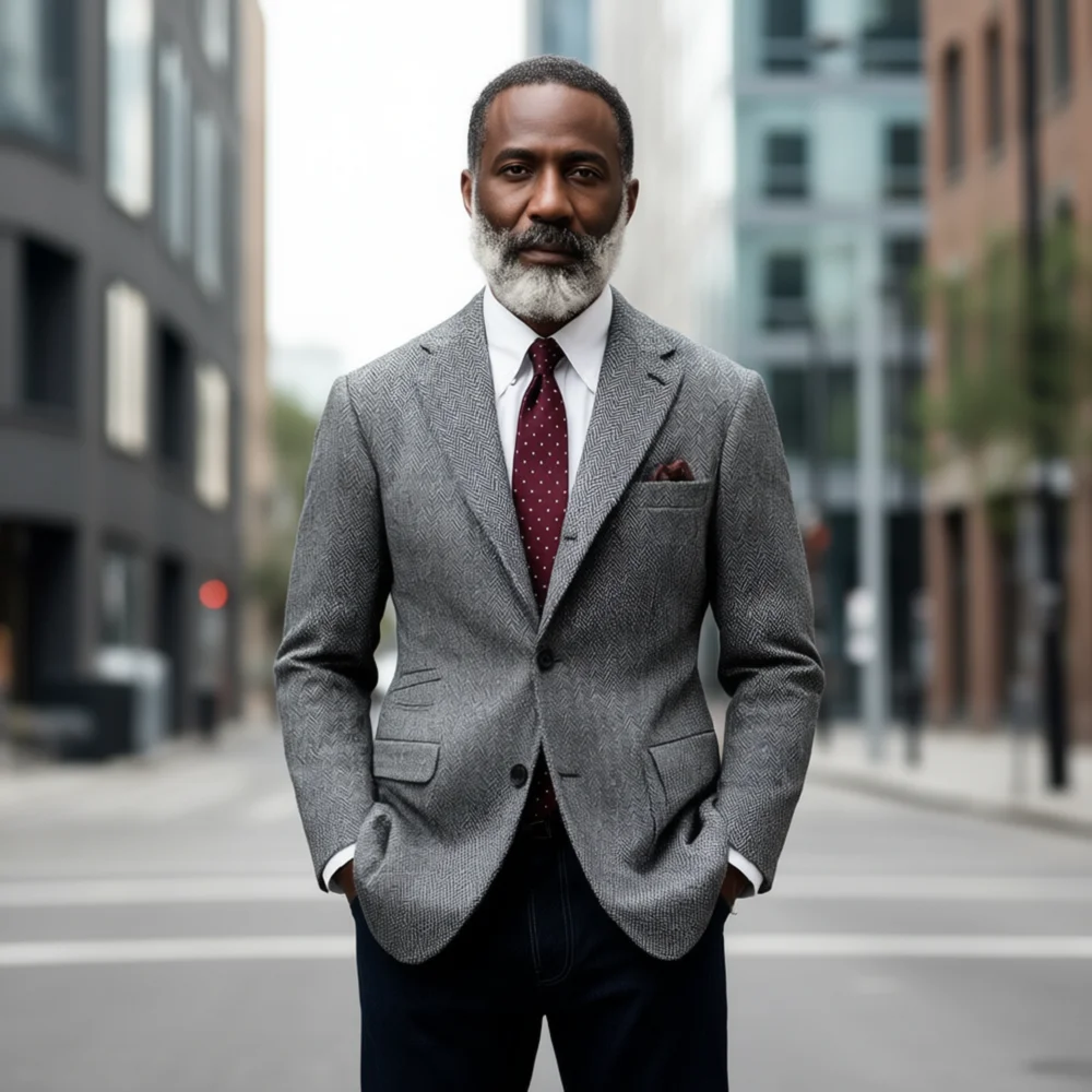 

Мужской приталенный смокинг с узором «елочка», комплект роскошного кашемирового пальто, повседневный дизайнерский элегантный деловой костюм