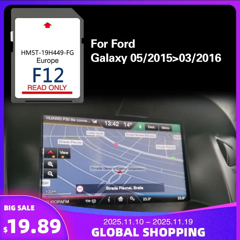 

for Ford Galaxy 05/2015-03/2016 Update Navigation Maps Romania Norway UK Coverage SD GPS Card