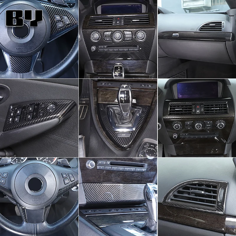 

Для BMW 6-й серии E63 E64 2004-2009 Автомобильная панель переключателя окон, панель переключения передач, крышка вентиляционного отверстия, накладка из АБС-пластика, комплект авто, внутренние аксессуары