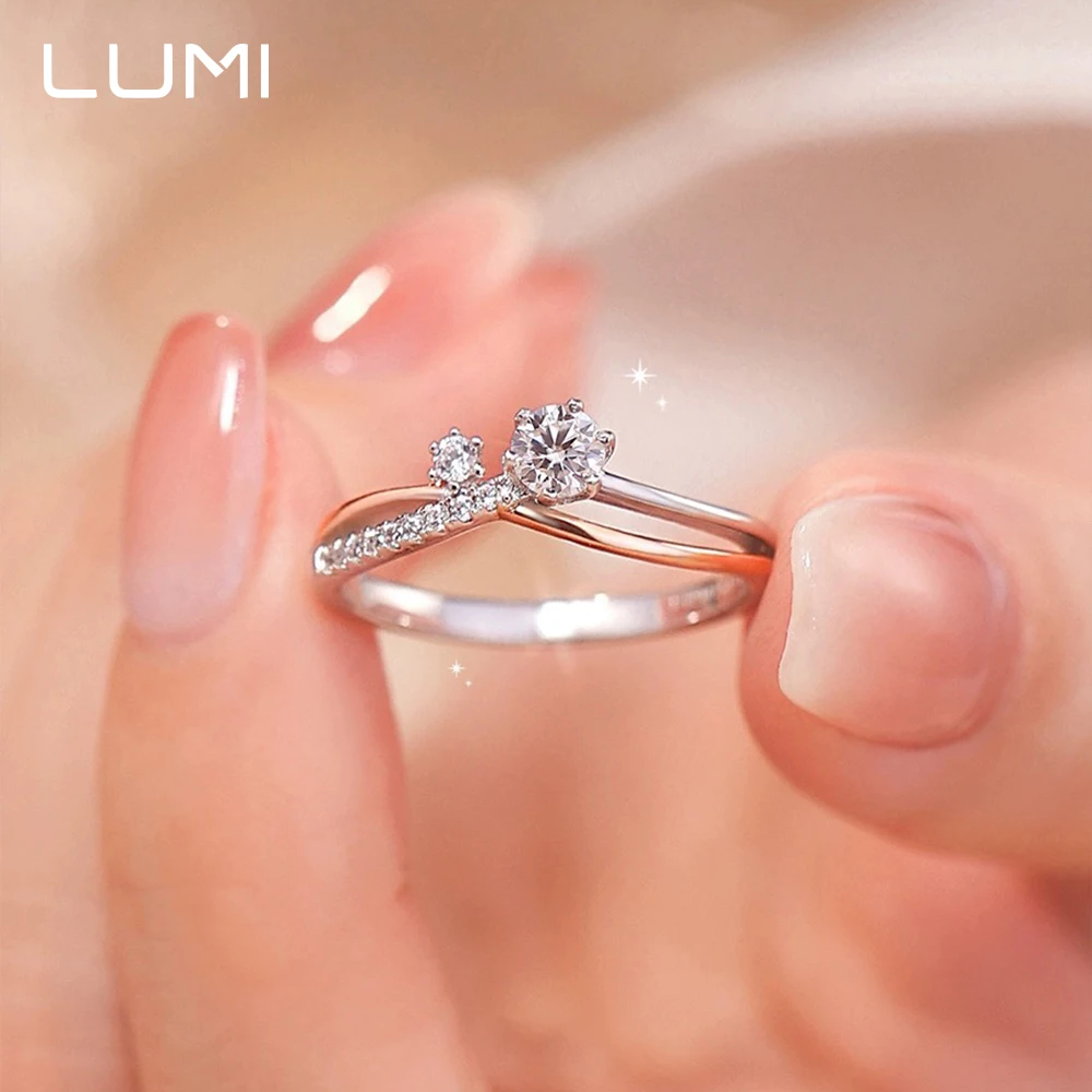 

D Color VVS1 Women's Moissanite Star Orbit Design Ring | S925 Sterling Silver RingWedding Band Eternal Promise