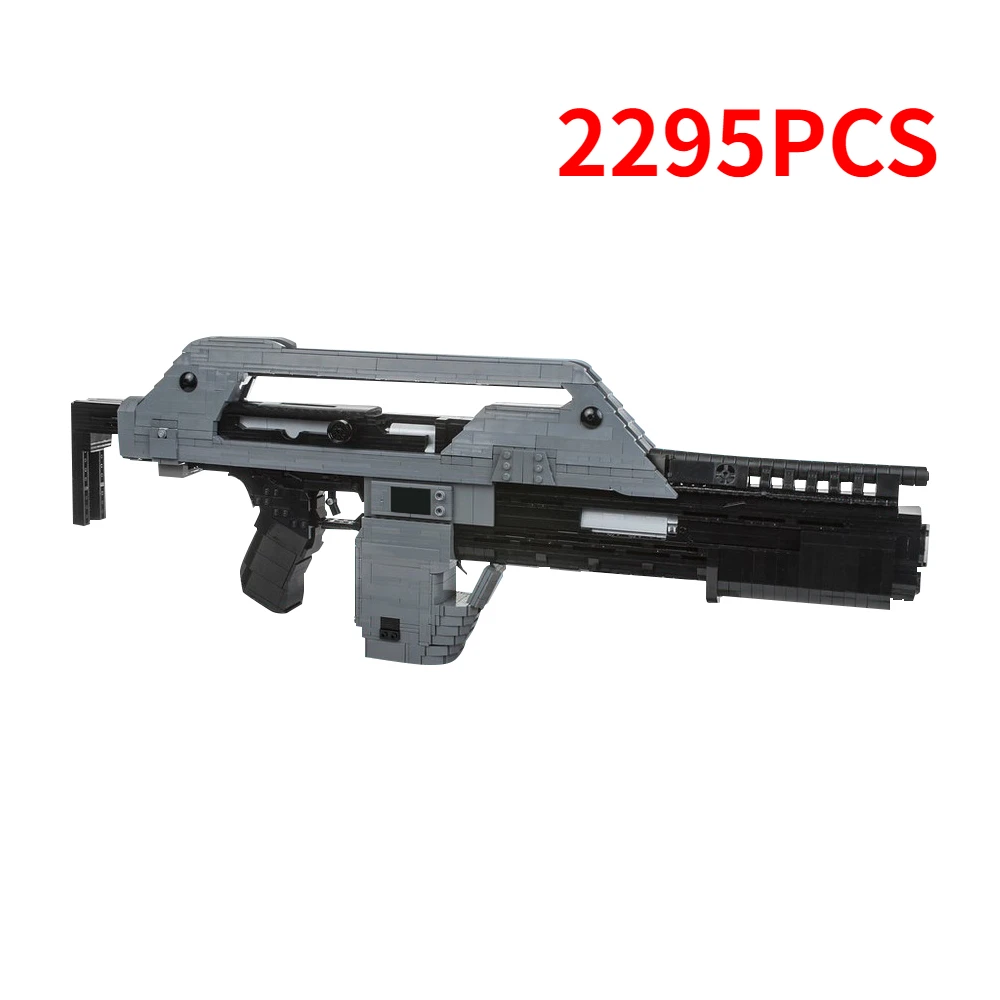 Movie Merchandise Alien Weapon M41A Pulse Rifle Building Blocks MOC-32968 Creative Assembly Model Puzzle Kids Toy Birthday Gift