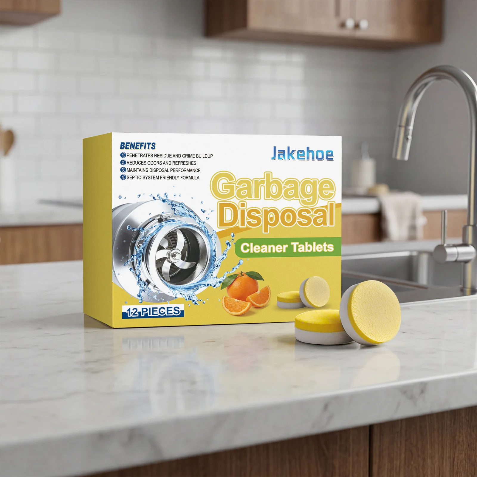 Sink Cleaning and Deodorizing Tablets Daily Cleaning Kitchen Bathroom Pipe Degreasing Odor Removal Cleaning Effervescent Tablet