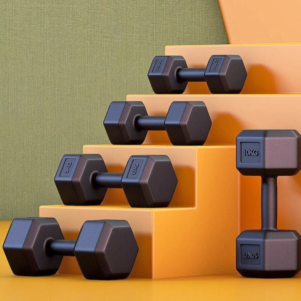 2 Stück umweltfreundliche Push-Up-Hantel mit sechseckigem Griff, rutschfeste Gewichtheber-Hantel, 1/2/3/5 kg, Heim-Fitness-Werkzeug