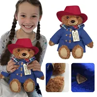 Original Classic Paddington Bear Plush Toy Kawaii Small Bear Portable Handbag Stuffed Dolls High Quality Children Gifts 29cm