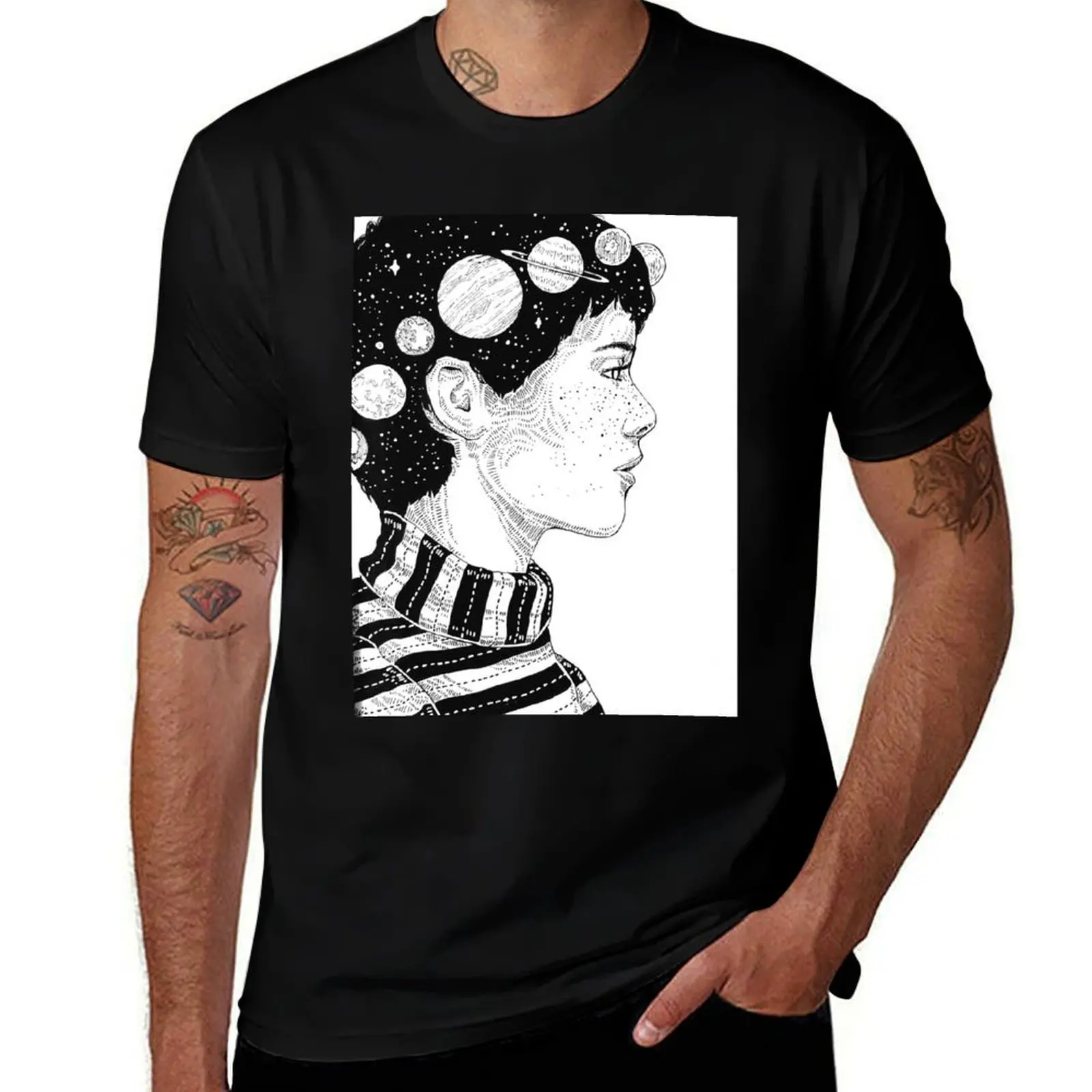 Sophia Lillis Illustration T-Shirt Work Wear Simple Tee Shirt T-Shirt