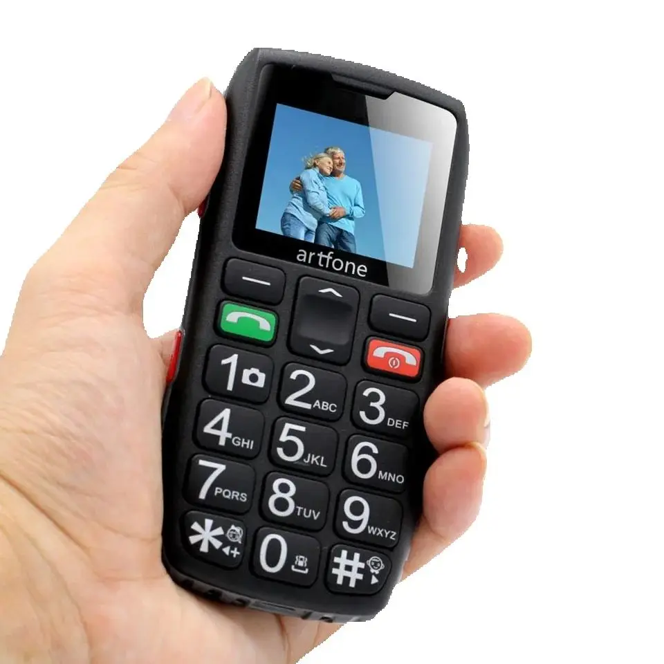 Artfone C1 Unlocked Bar Senior Mobile Phone Elderly Cellphone Dual Sim One Key SOS Emergency Button GSM 2G FM Torch Bluetooth