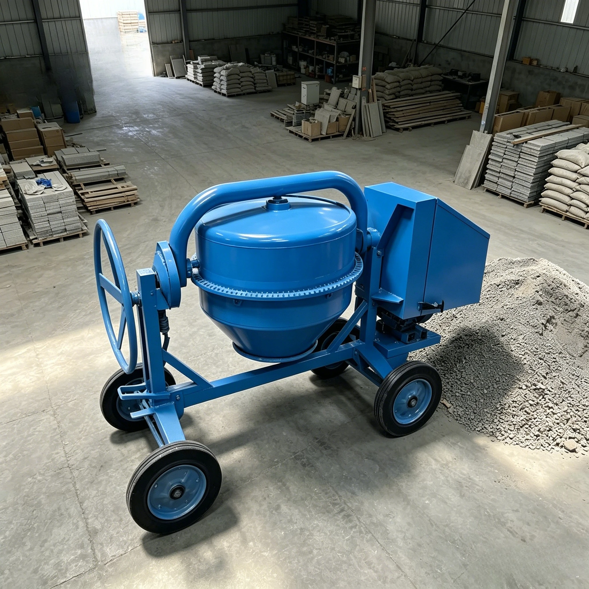 Hydraulic Concrete Mixing Drum 220V Electric Cement Mixer Barrel Hydraulic Drive Portable Concrete Mixer for Sale Customized