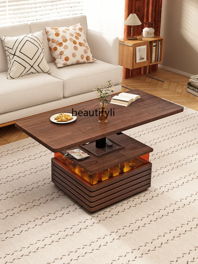 

xPortable Lifting and Foldable Coffee Table Simple Modern Tea Multi-Functional Dining Table Side Table