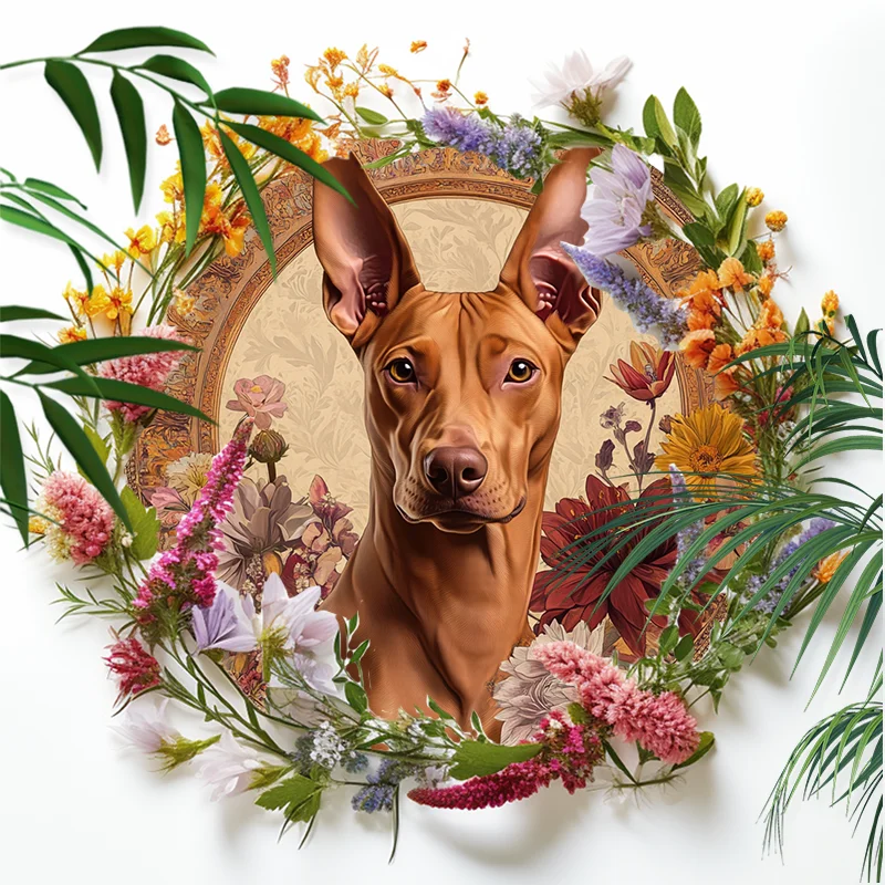 Ornamentos personalizados para animais de estimação Pharaoh Hound - pinturas decorativas circulares de alumínio |   Lápides de lembrança exclusivos para animais de estimação |   Perfeito Chris