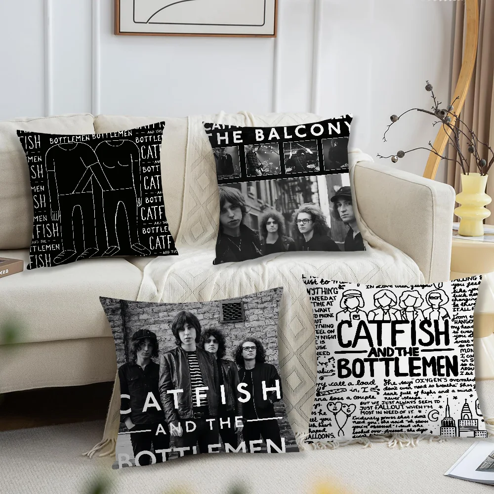 Band C-Catfish and the B-Bottlemen Comfortable soft Pillow Case for Sofa Living Room Home office Decor and Protective Covers