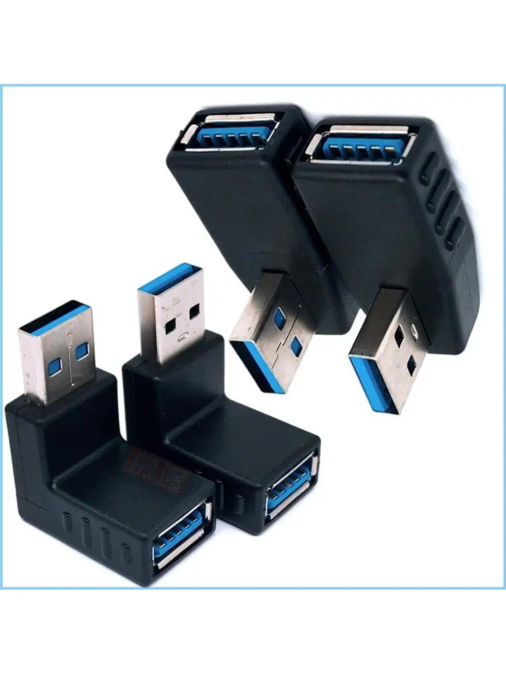 USB3. 0 adaptateur de ligne d'extension coudes supérieurs et inférieurs gauche et droites usb3 0 données extension à angle droit bus tournant