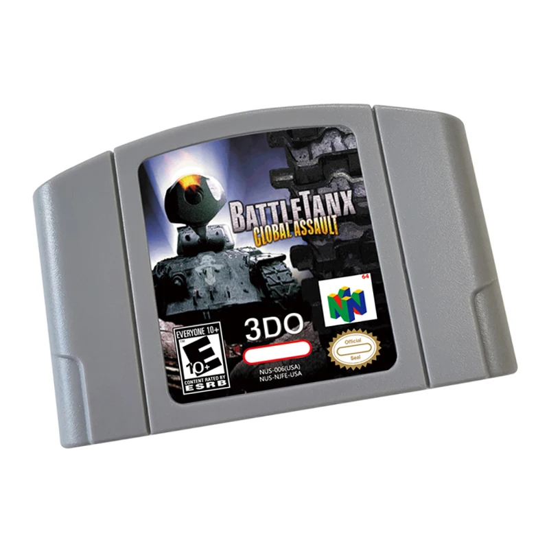 N64 games Cartridge Battle Tanks Global assault 64 NTSC  And PAL Version Retro Games reconstructed