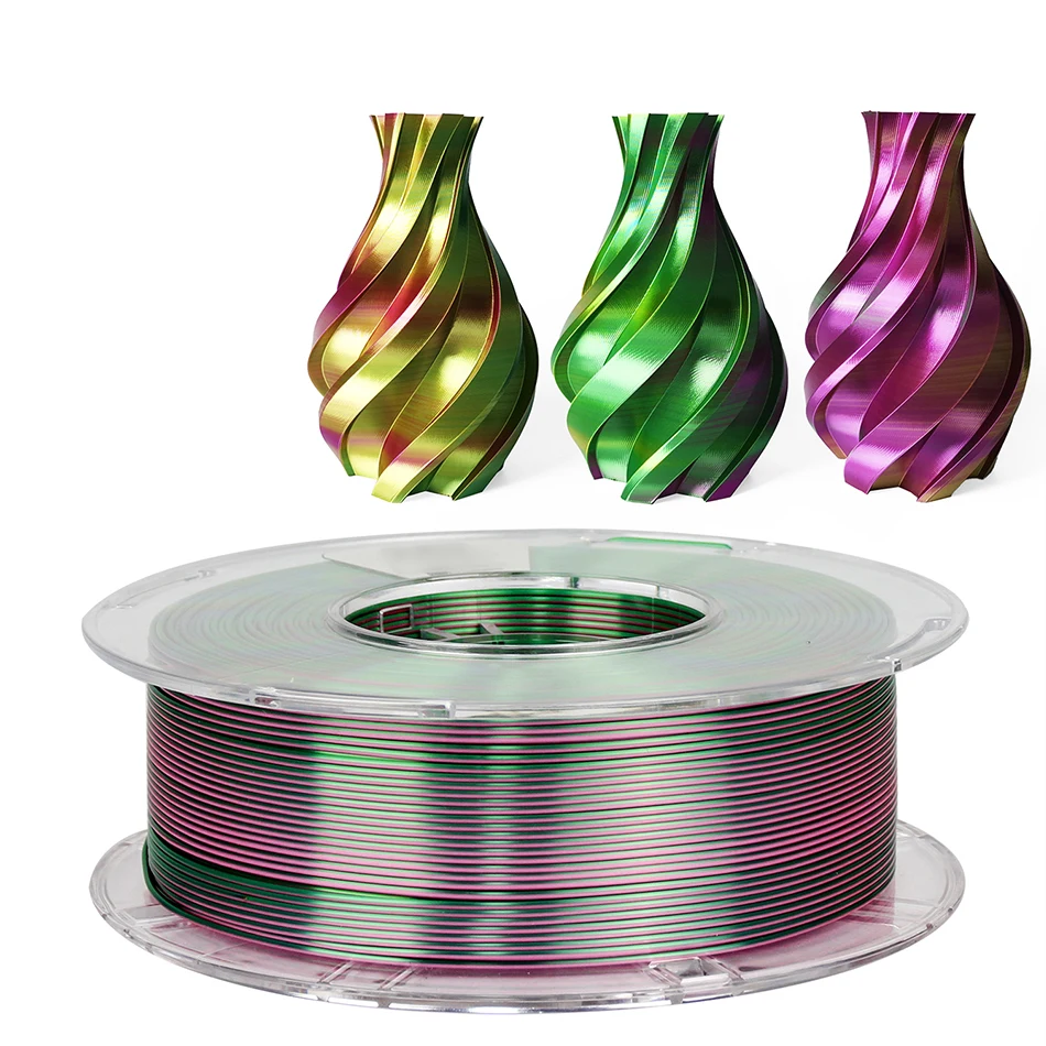 Tri-Colors 3D Printer Filament 250g PLA 3 Colors 3D Printing Material 1.75mm Sublimation Products Magic Pla Silk Filaments