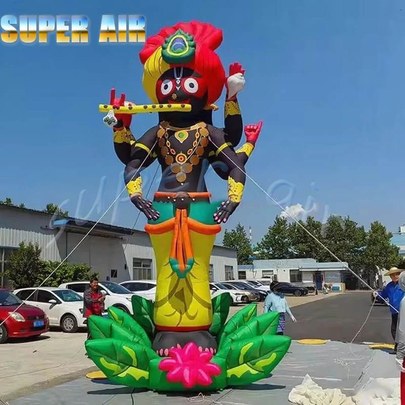 Gorąca wyprzedaż zabawnego, dmuchanego modelu postaci z nadrukiem do dekoracji zewnętrznych.