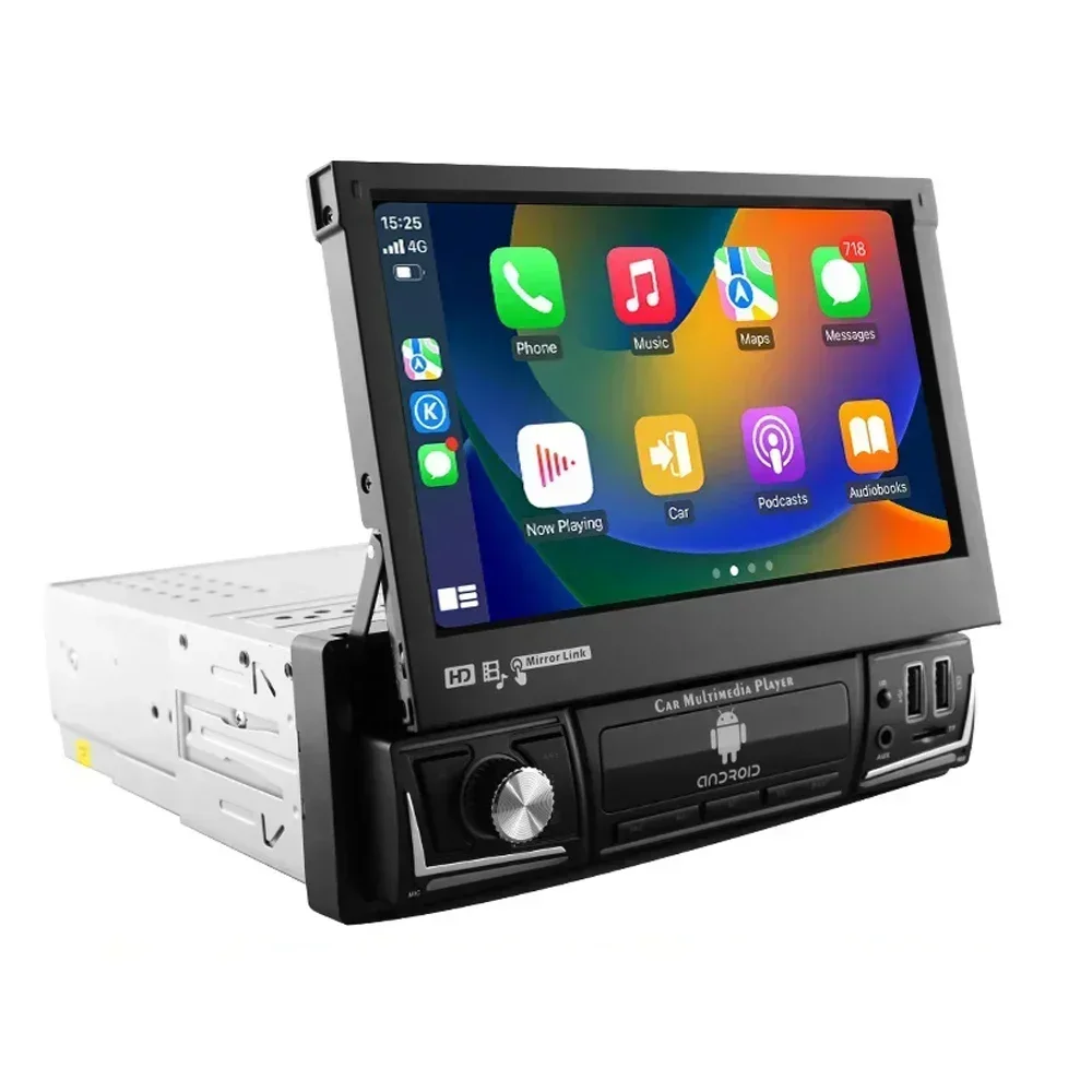 Quad-Core 2+32 Carplay Android 14 1Din Auto GPS Navigatie 7'' Universele Autoradio WiFi Bluetooth MP5 1 DIN Multimedia Speler RDS - afbeelding 2