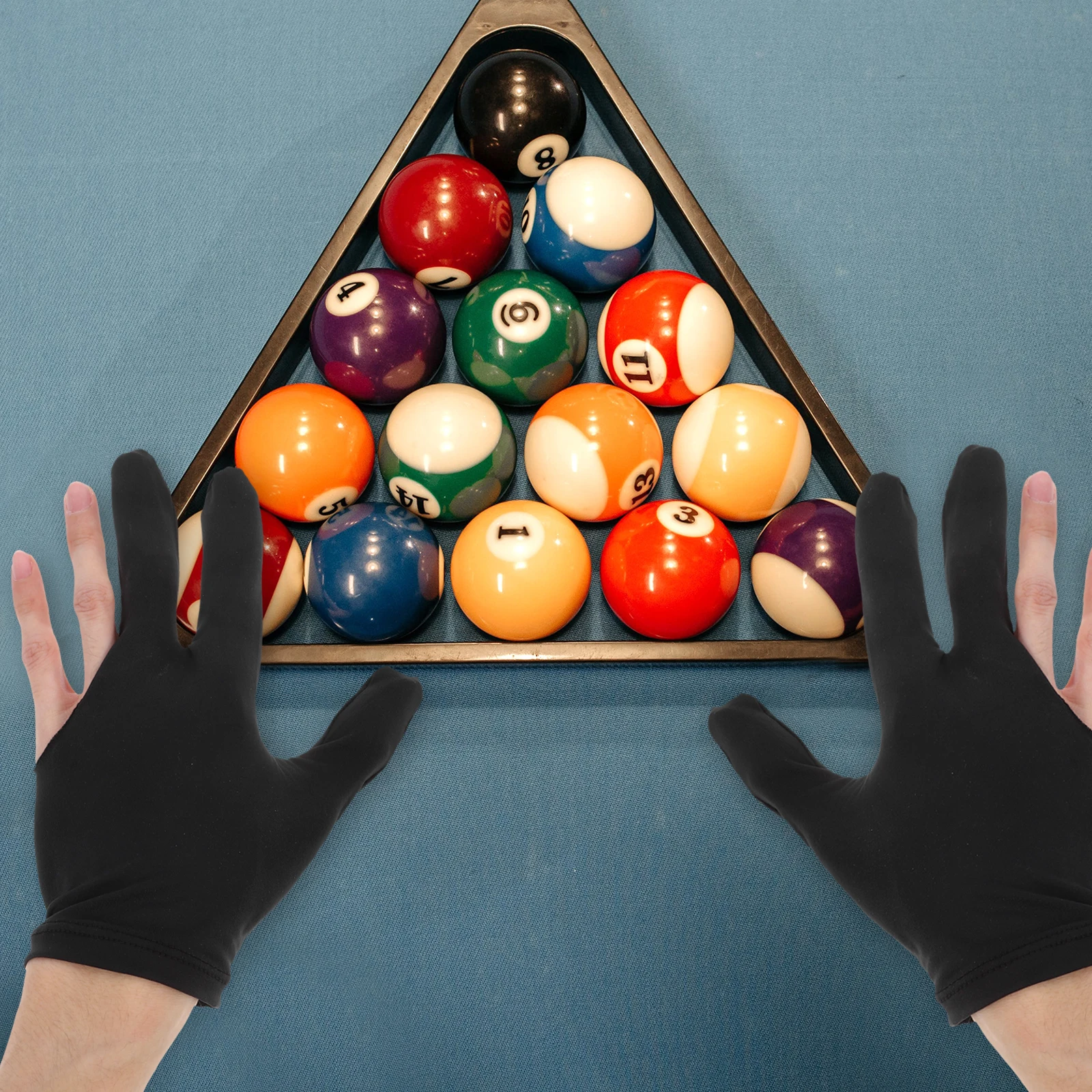 

12pcs 3-Finger Glove Breathable Flexible Pool Snooker 3 Fingers Gloves Gloves For Men Women Right Left Hand Use