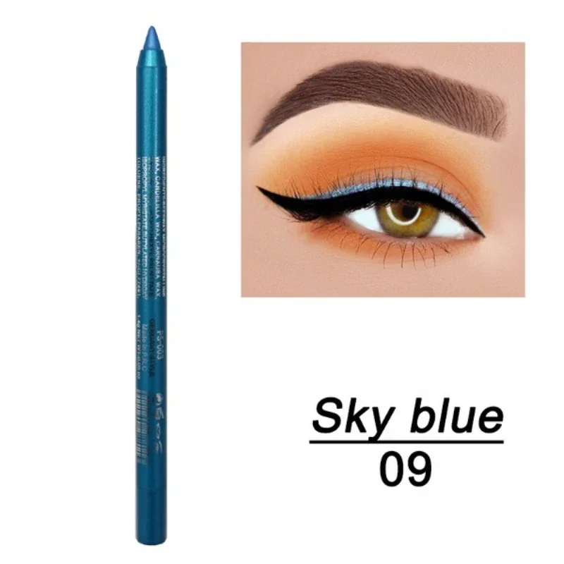 Heallor 14-Farben-Glitzer-Eyeliner-Bleistift-Set, Lidschatten, wasserfest, Diamant, matt, Perle, matt, bunt, Eyeliner, Delineador Makeu