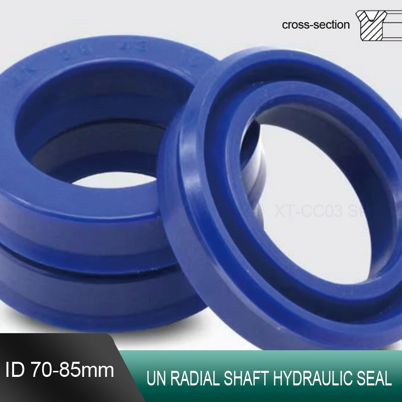 1Pc ID 70-85mm Polyurethane Radial Shaft Piston Rod UN/UHS/U/Y Type PU Lip Ring Gasket Hydraulic Oil Seal  Height 5-12 OD 70-110