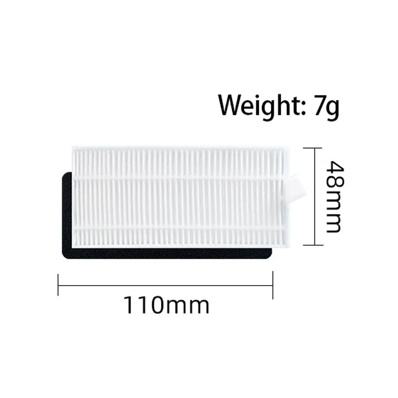 Kit Filter Hepa 8 buah, suku cadang Robot penyedot debu penyapu xiebo HR1010