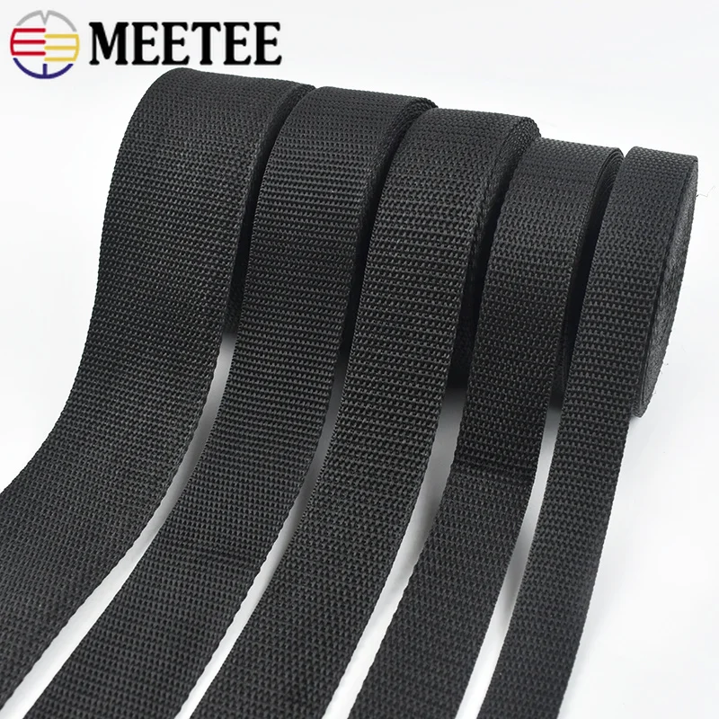 5/8/10/20M Meetee 20-50mm Nylon-Gurtband, Taschen-Schultergurt, Umhängetaschen-Gurt, Gepäckgurt, Schrägband, DIY-Nähzubehör