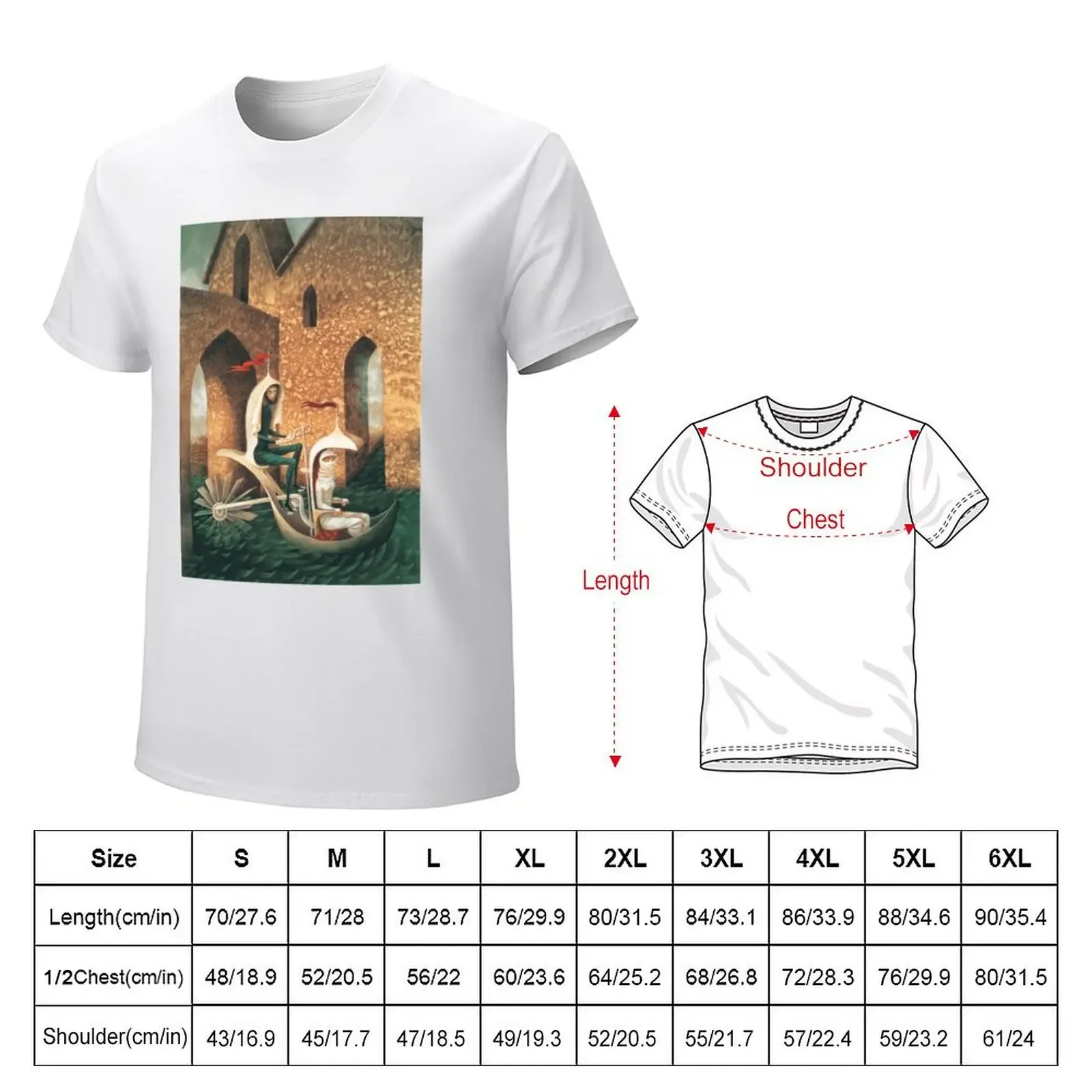 Remedios-Varo-–-Taxi-acuático T-Shirt anime tshirt plus size tops graphics graphic shirts plain white t shirts men