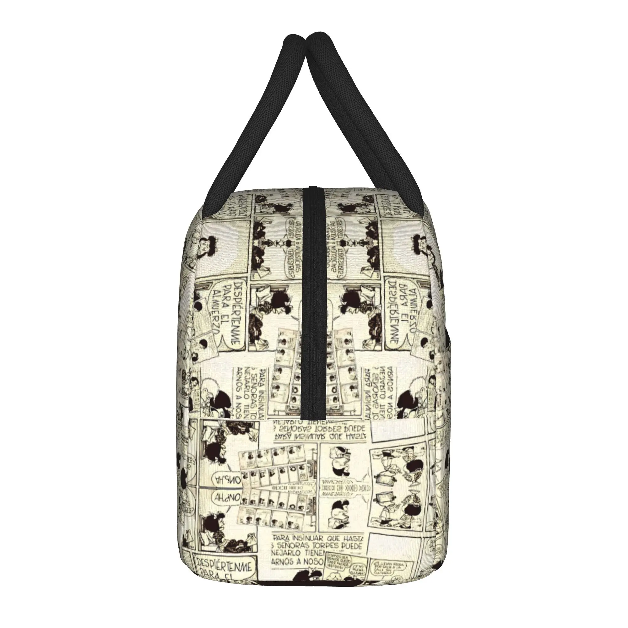 Mafalda Anime Insulated Lunch Bags Cooler Bag Reusable,Meal Container Cartoon Leakproof Tote Lunch Box Bento Pouch School