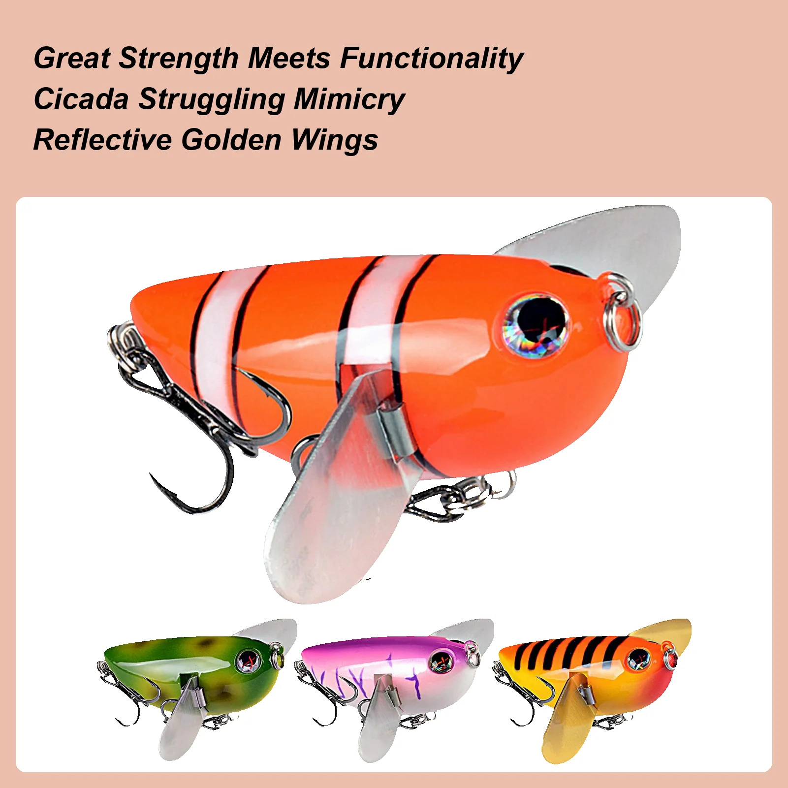 1 stücke Lebensechte Biene Crankbait Köder mit Zwei Metall Löffel Künstliche Biene-Förmigen Angeln Köder Simulation Bumblebee Angeln locken Bass