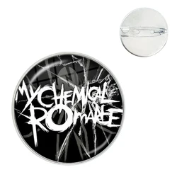 Rock Band My Chemical Romance I Love Mcr Dead Hip Hop Punk Glass Dome Brooches Shirt Lapel Bag Clothes Hat Cartoon Pins Gift