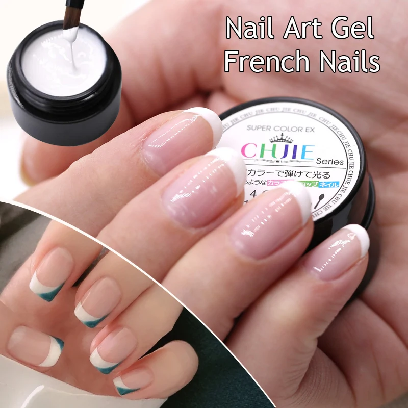 Smalto per unghie bianco francese colla per unghie strumenti per Manicure fai da te Gel UV per unghie Semi permanente smalto per unghie a lunga durata ad asciugatura rapida