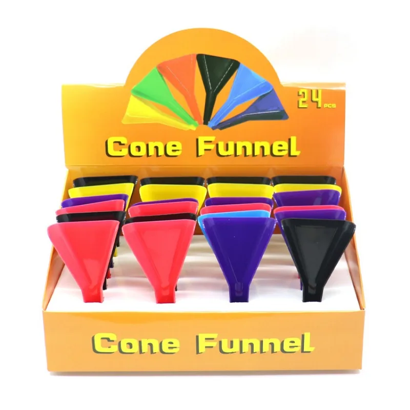 plastic conical funnel cone muti-color for filling herb powder mutifunction smoking tools accessories