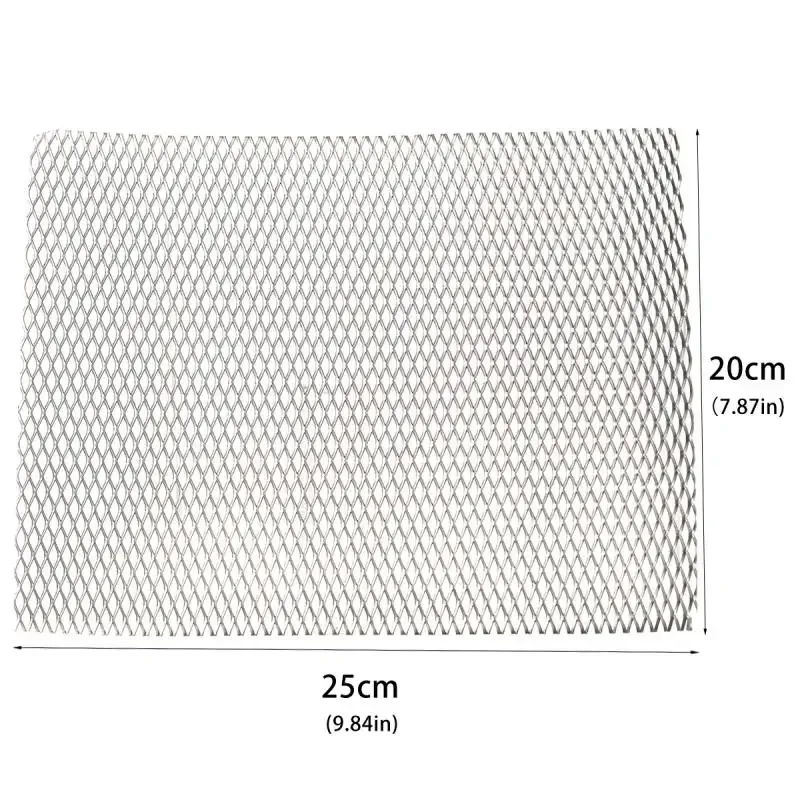1pcs 25x20cm Aluminum Mesh Sheet Aluminium Modelling Sturdy Metal Grille for Car Mods, DIY Projects & Crafts