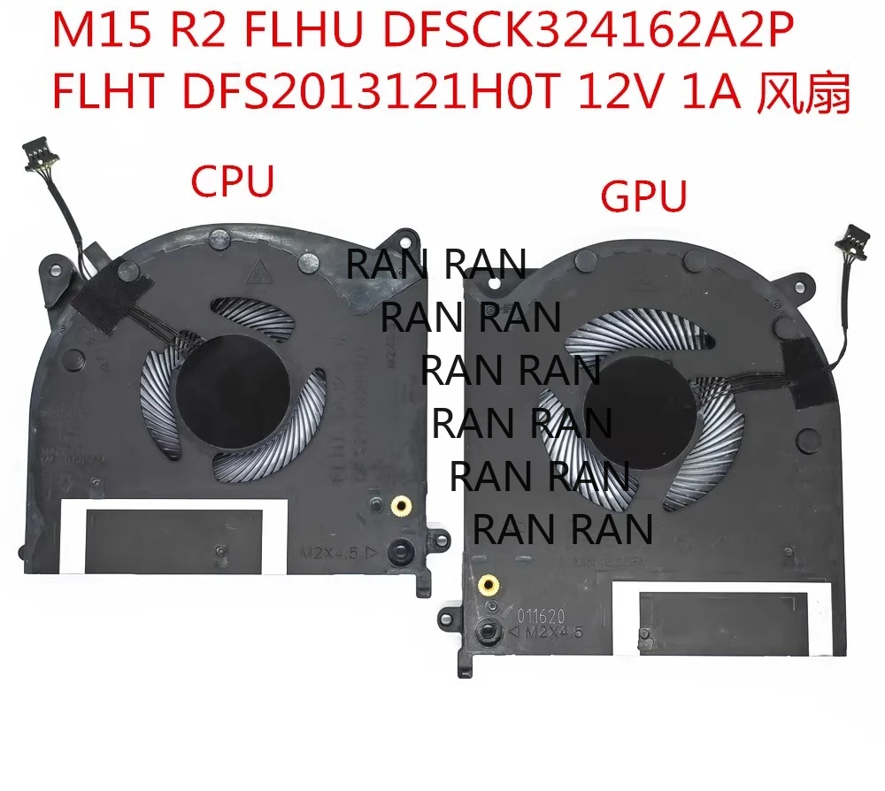 New, original for Dell Alienware M15 R2 12V fan