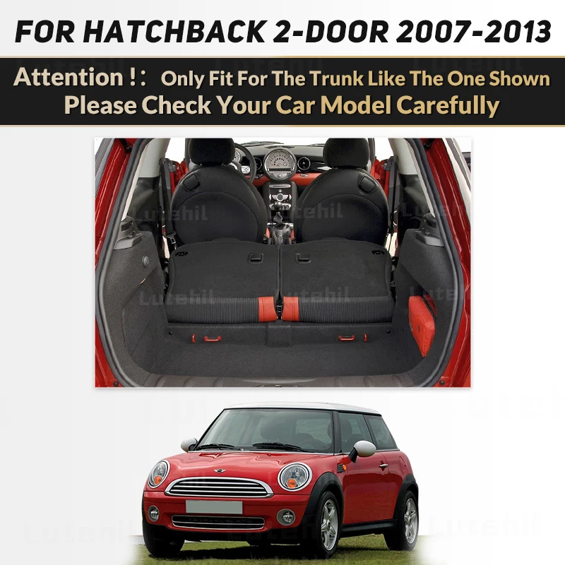 For MINI 2-Door 4-Seat 2007-2013 12 11 10 09 08 Auto Full Coverage Trunk Mat Car Boot Cover Pad Cargo Liner Interior Accessories