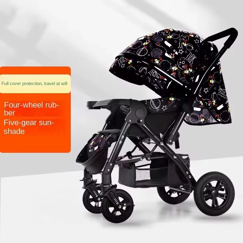 

Shock absorbing baby stroller high landscape newborn baby two-way swivel seat lightweight folding adjustable travel stroller