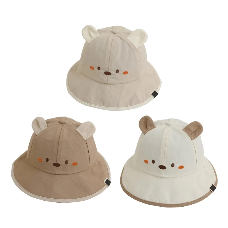 

Casual Sun Protections Hats Lovely Infant Toddlers Basin Caps Windproof Headwear Dropship