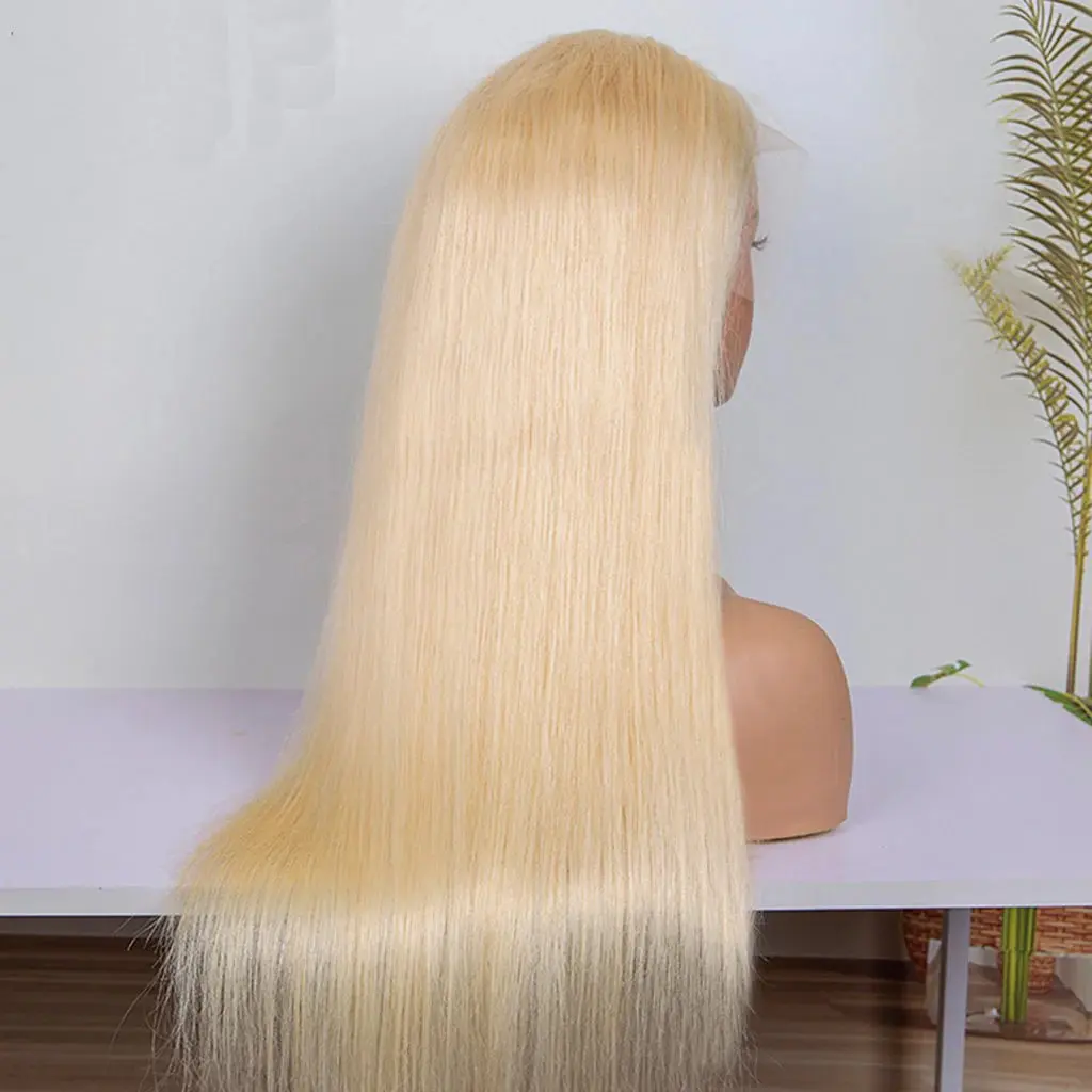 Rosabeauty 13x4 Blonde 613 HD Transparent Straight Lace Front Human Hair Wigs Glueless 13X6 Frontal Wig Preplucked 250% 40Inch