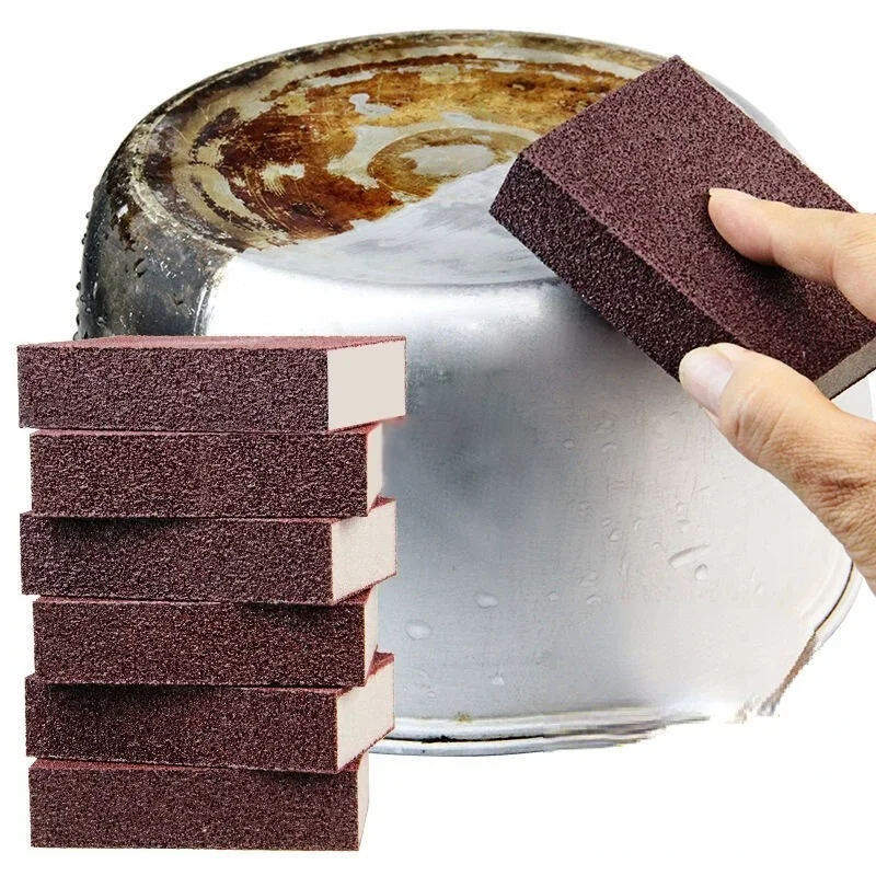 

10/5Pcs Magic Sponge Eraser Carborundum Removing Rust Cleaning Brush Descaling Clean Rub for Cooktop Pot Kitchen Sponge