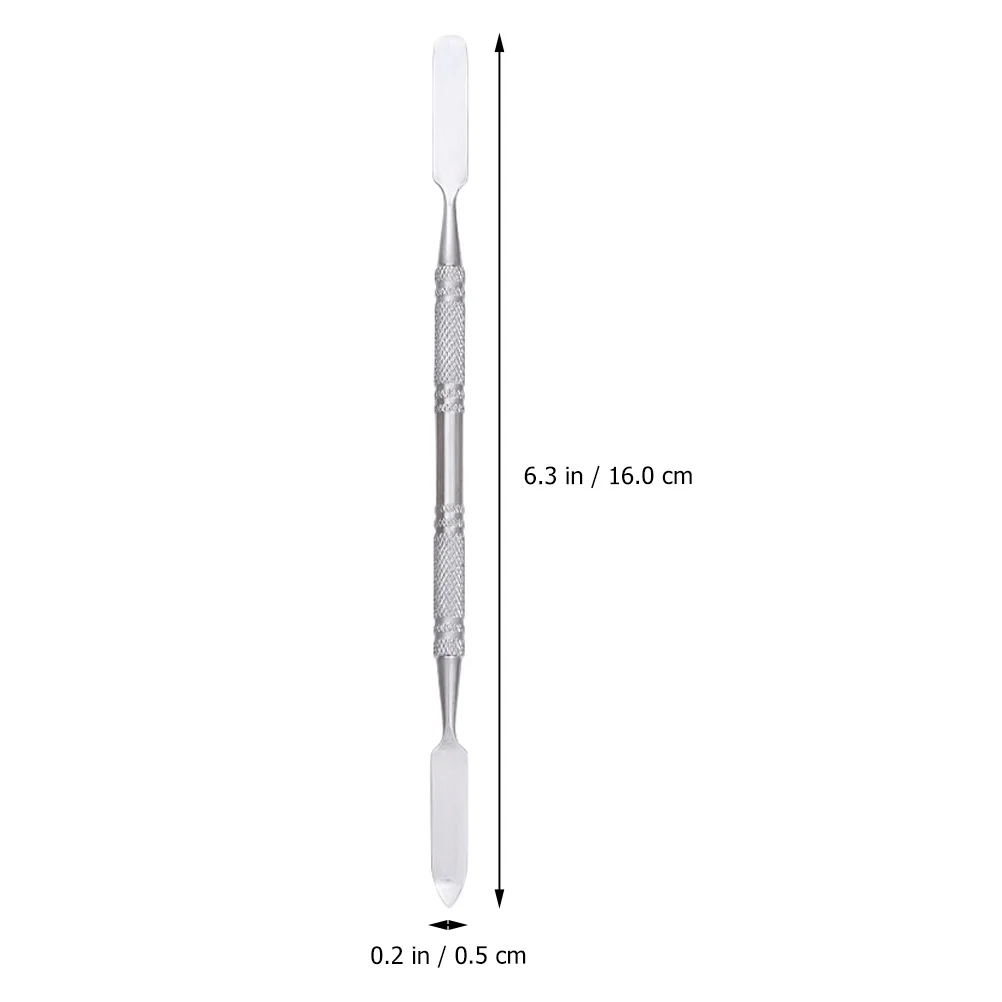 Spatule de maquillage en acier inoxydable, outil Double face pour fond de teint, Blush, fard à paupières, couleur des lèvres, bâton de mélange de manucure, 5 pièces