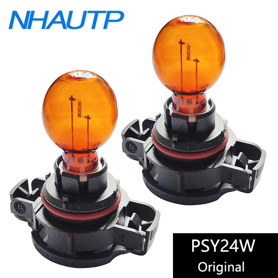 NHAUTP 2Pcs Original PSY24W Halogen Lamp For VW Golf 6 MK6 Passat B7 Tiguan Front Turn Signal Lights Amber No Error 12V/24W