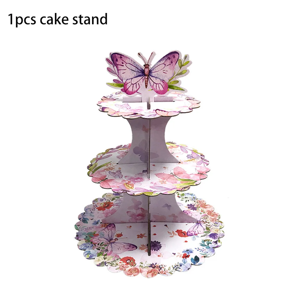 

Pink Butterfly Cake Stand Butterfly Birthday Party Decorations Kids Girl Butterfly 1st First Birthday Decor Baby Shower Supplies