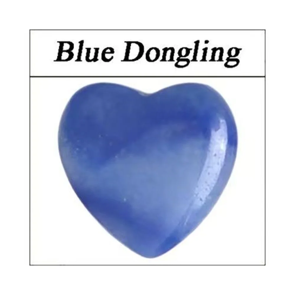 Polished Blue Spotted Jasper Heart Shape Worry Stone Natural Crystal Pocket Palm Stone For Meditation Reiki Collection