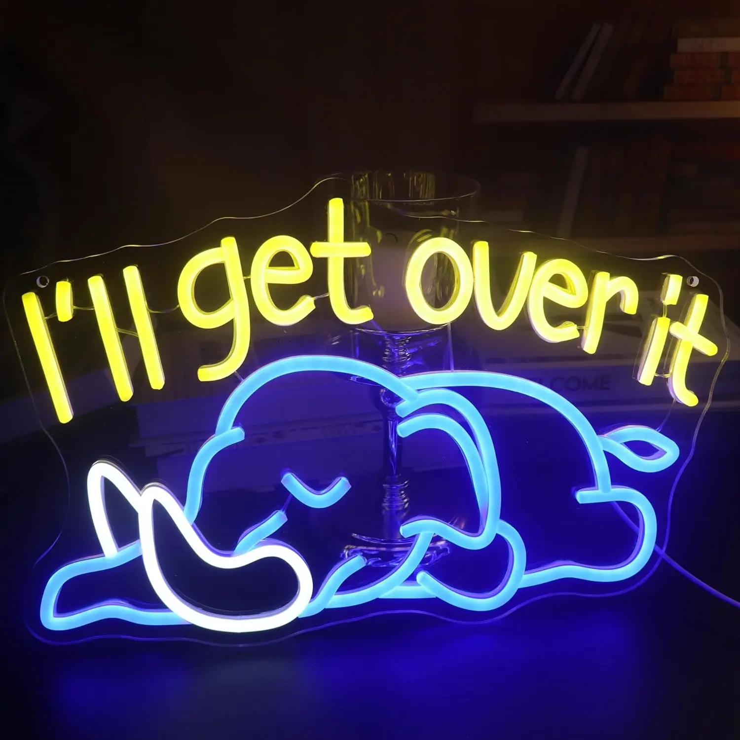 

I'll Get Over It Neon Sign Dimmable Energy-Efficient Night light for Bedroom Office Dorm Decor Wall Draw Birthday Art Gifts